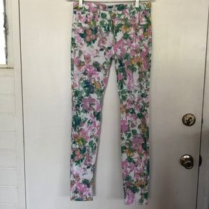7 for All Mankind floral jeans